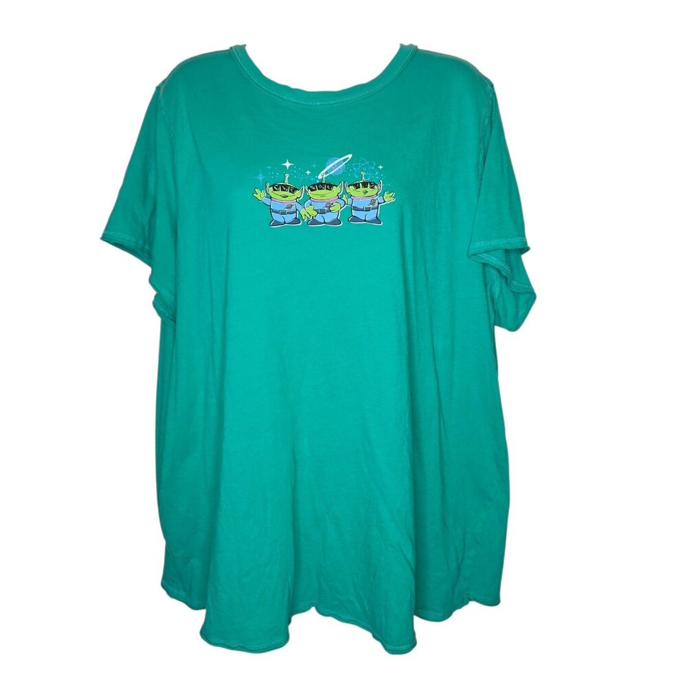 Disney Pixar Toy Story Little Green Men Aliens Graphic Tee Shirt Green Size 3 3x